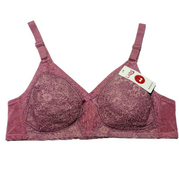Ladies Lace Non-Padded Bra – Maroon Color (Comfort Fit, Classic Design)