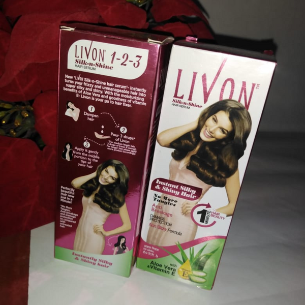 Livon Silk-n-Shine Hair Serum with Aloe Vera & Vitamin E – 60ml