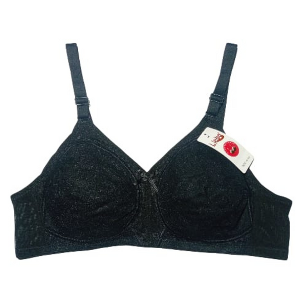 Ladies Classic Lace Non-Padded Bra – Black (Comfort Fit, Everyday Wear)